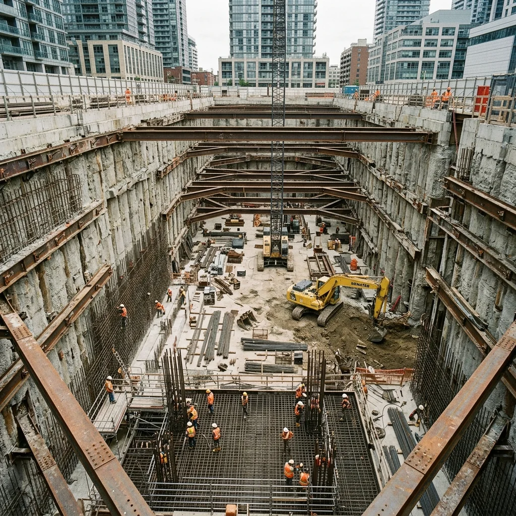 Deep basement excavation by G Construction
